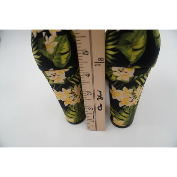 Gianvito Rossi Yellow/Green Floral Tropical Print Block Heel Ankle Boots Size 42 - Picture 11 of 11
